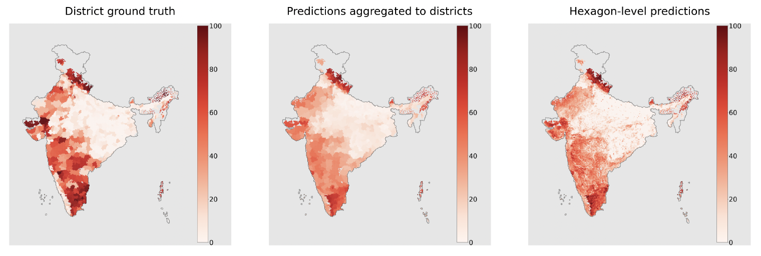 Downscaled socioeconomic indicator map of India
